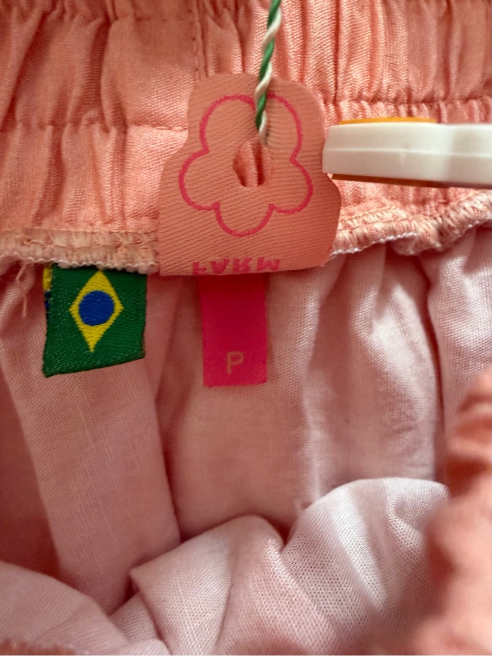 FARM Rio Coral Pink Maxi Skirt with Tropical Banana Palms - Picture 7 of 8